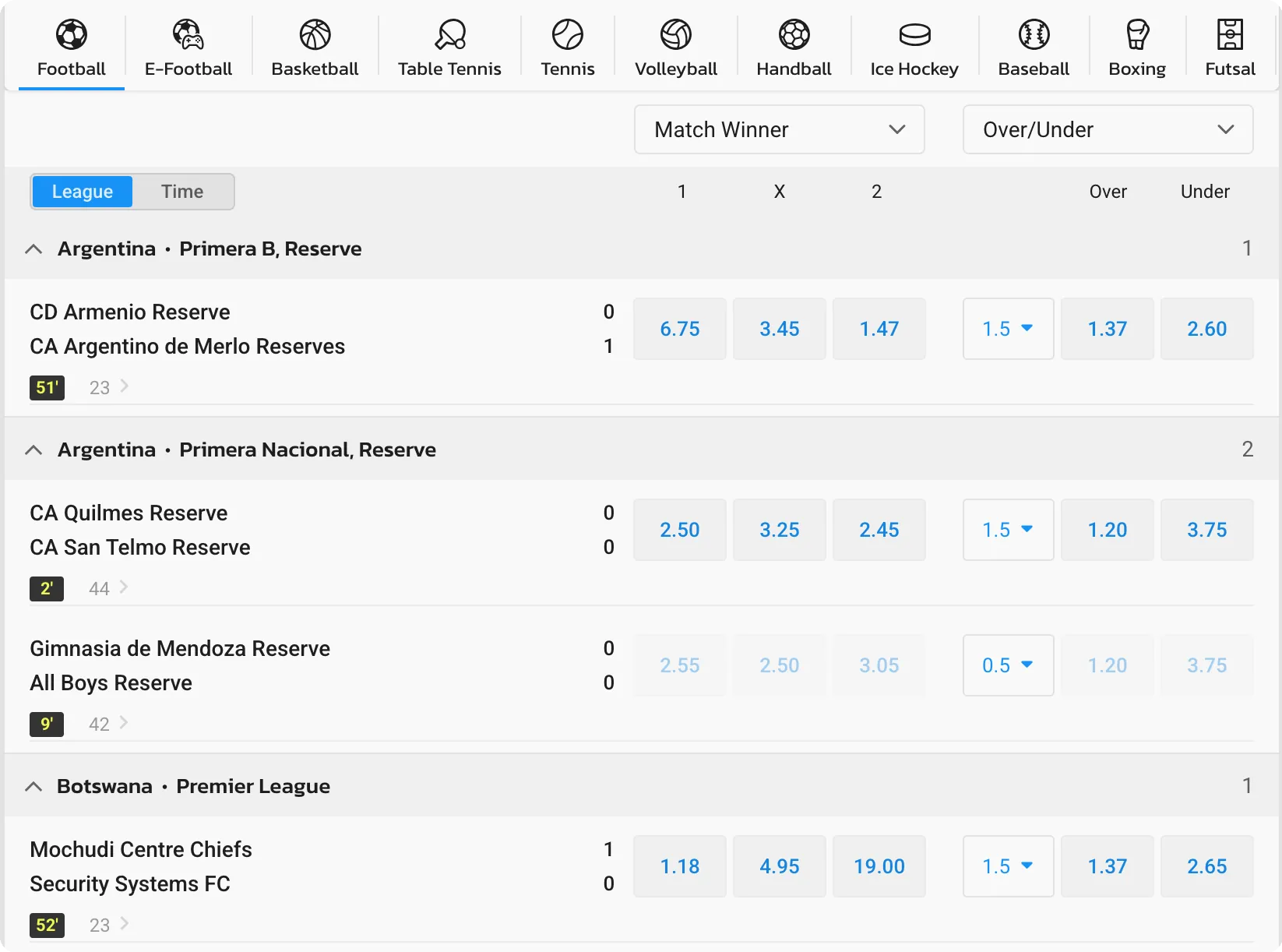 Live Sports Betting Interface at BetFox Casino Ghana